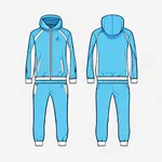 sky blue velour tracksuit image